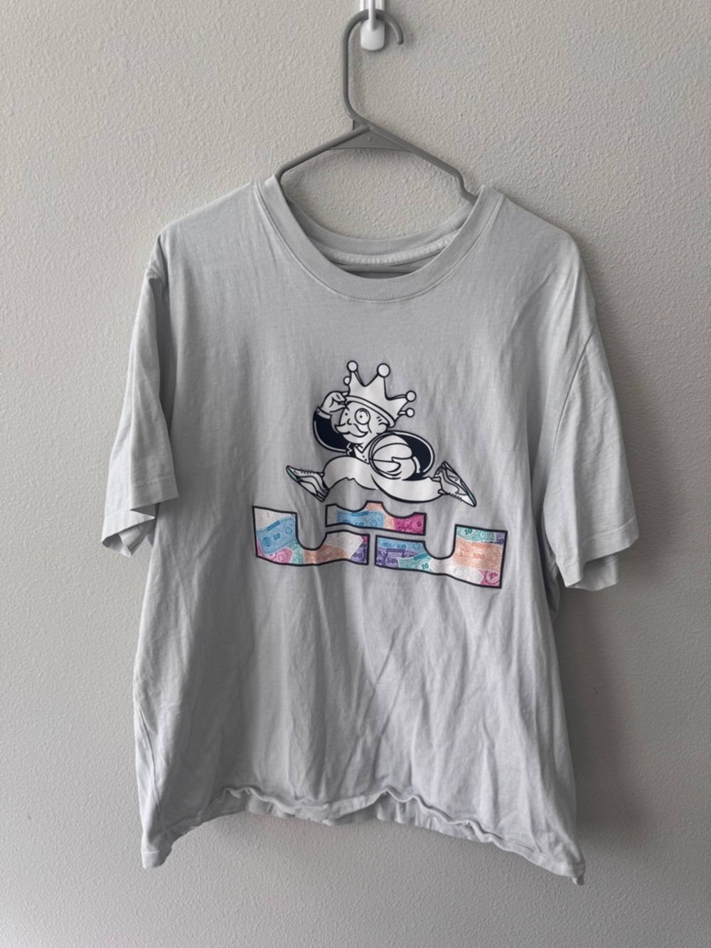 Nike LeBron James White Graphic Tee with Black Line Art